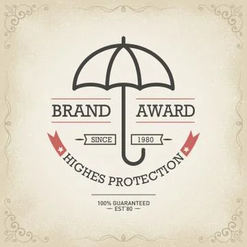 Umbrella protector concept design Stock Illustration