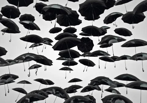 Umbrella rain Illustrazione stock