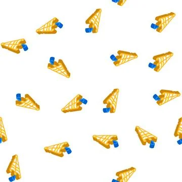 Umbrella rain protection accessory isometric icon seamless pattern Stock Illustration