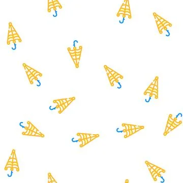 Umbrella rain protection accessory vector seamless pattern Illustrazione stock