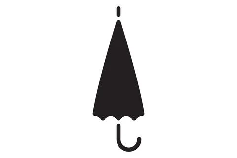 Umbrella rain protection vector icon. Parasol for rainy day protect. Stock Illustration