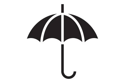 Umbrella rain protection vector icon. Parasol for rainy day protect. Stock Illustration
