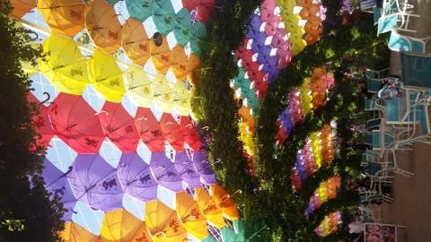 Umbrella Rainbow Stock Photos