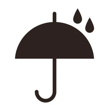 Umbrella with raindrops Stock Illustration