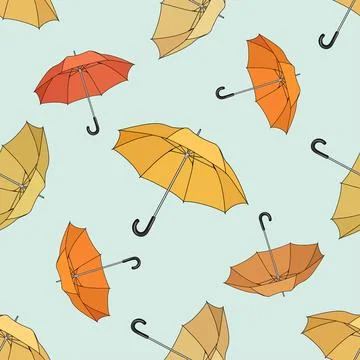 Umbrella seamless pattern Stock Illustration