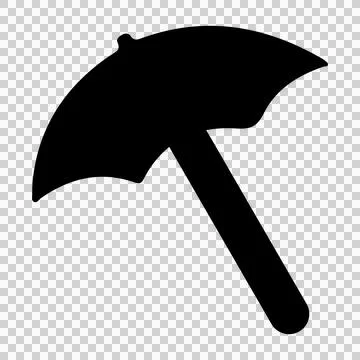 Umbrella silhouette icon vector Stock Illustration