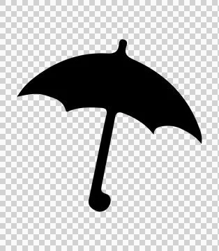 Umbrella silhouette vector flat icon design Stockillustratie