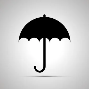 Umbrella simple black icon Stock Illustration