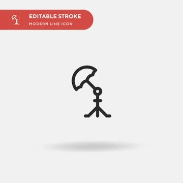 Umbrella Simple vector icon. Illustration symbol design template for web mobi Stock Illustration