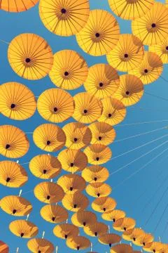Umbrella Sky Background Stock Photos