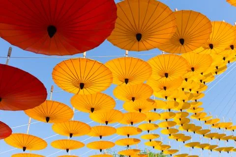 Umbrella Sky Background 库存照片
