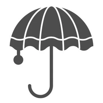 Umbrella solid icon. Meteorology vector illustration isolated on white. Rain Illustrazione stock