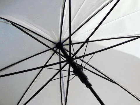 Umbrella spokes close up Foto stock