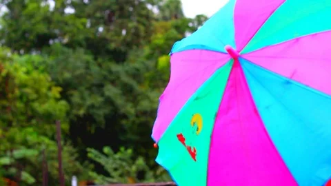 Umbrella swinging Stock Footage 100939886