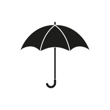 Umbrella symbol on the white background. Vector illustration. Stock Illustration