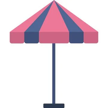Umbrella tent vector parasol canopy outdoor icon Illustrazione stock