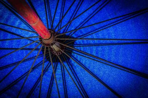 Umbrella texture process vintage old picture style 스톡 사진