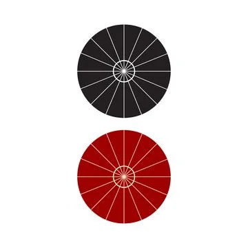 Umbrella Top View icon Vector Illustration. Parasol Flat Sign Stock Illustration