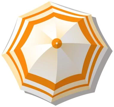Umbrella from top view Stock Illustration