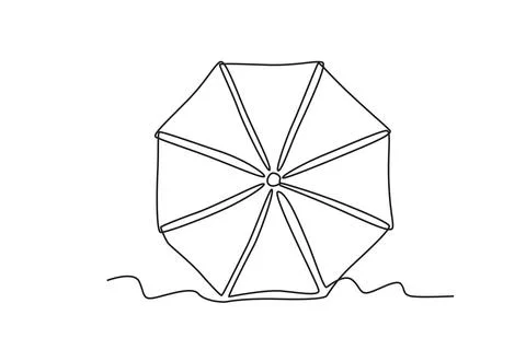 An umbrella top view Stock Illustration
