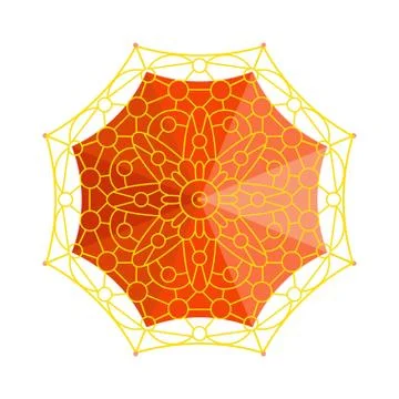 Umbrella top view vector illustration Stock Illustration