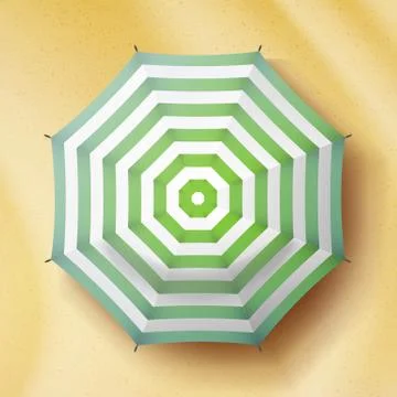 Umbrella Top View Vector. Parasol Top View. Holiday Illustration. Stock Illustration