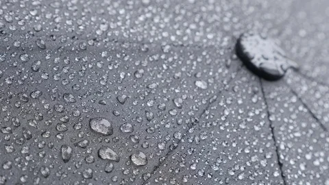 Umbrella top water resistive surface shallow DOF Video stock 72274585