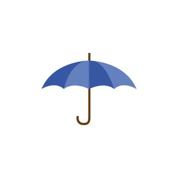 Umbrella vector flat icon. Umbrella design illustration Stock Illustration
