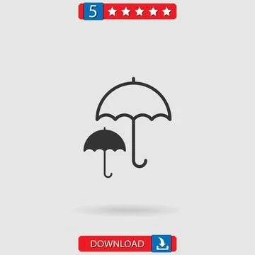 Umbrella vector icon Stock Illustration