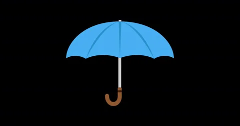 Umbrella vector icon illustration isolated beach protection parasol rain. Open  Stock Footage 141724409