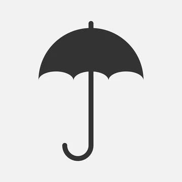 Umbrella vector icon isolated on white background Stock Illustration