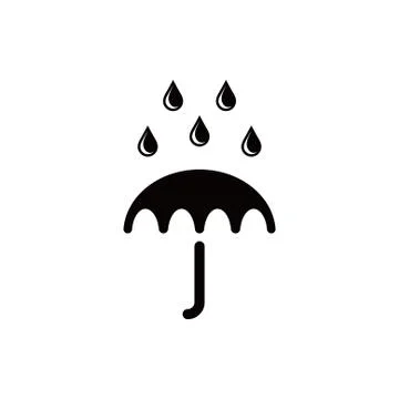 Umbrella vector icon. Rain protection symbol. Flat design style Stock Illustration