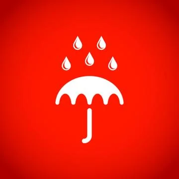 Umbrella vector icon. Rain protection symbol. Flat design style イラスト素材