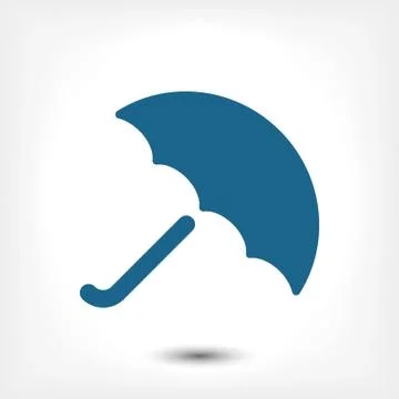 Umbrella vector icon. Rain protection symbol. Flat design style Stock Illustration