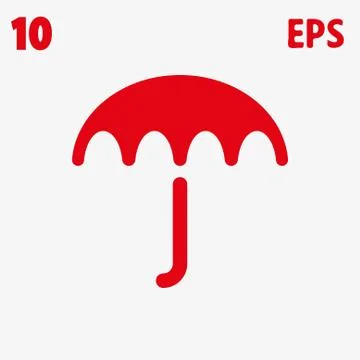Umbrella vector icon. Rain protection symbol. Flat design style 스톡 일러스트
