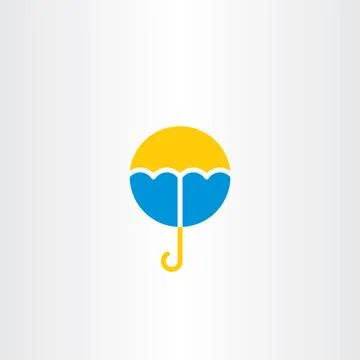 Umbrella vector icon symbol logo illustration Stock Illustration