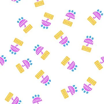 Umbrella waterproof layer vector seamless pattern Stockillustratie