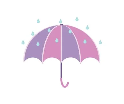 Umbrella on a white background. Cartoon. Vector Stock Illustration