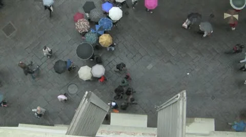 Umbrellas from Above Video stock 10701872