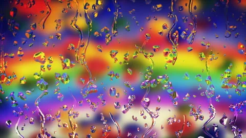 Umbrellas and rain Stock Footage 124833331