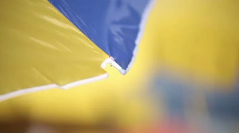 Umbrellas on the beach. Brazil. Stockbeeldmateriaal 14778370