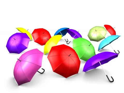 Umbrellas Stock Illustration