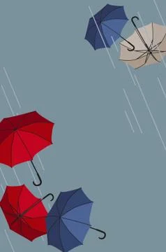 Umbrellas Stock Illustration