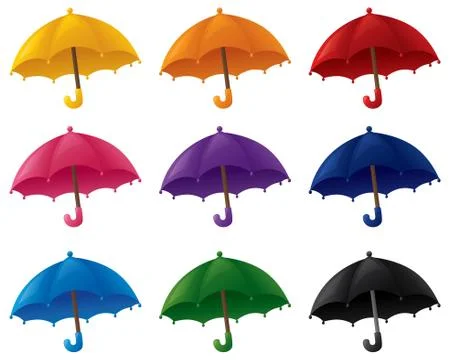 Umbrellas Stock Illustration