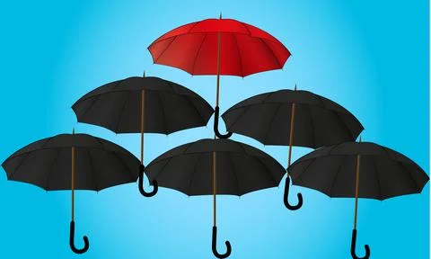 Umbrellas Stock Illustration