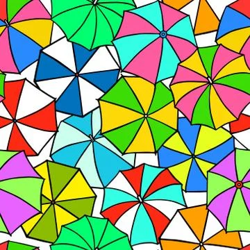 Umbrellas seamless pattern Stock Illustration