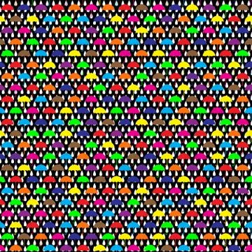 Umbrellas seamless pattern Stock Illustration