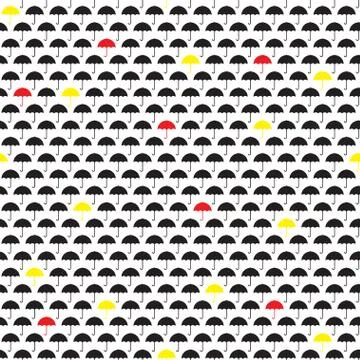 Umbrellas seamless pattern Stock Illustration