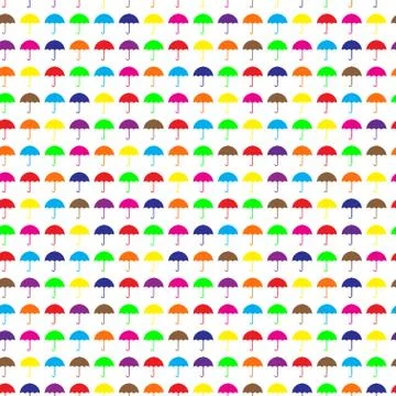 Umbrellas seamless pattern Stock Illustration