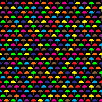 Umbrellas seamless pattern Stock Illustration